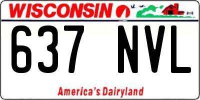 WI license plate 637NVL
