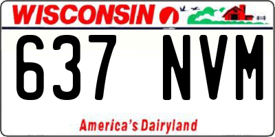 WI license plate 637NVM