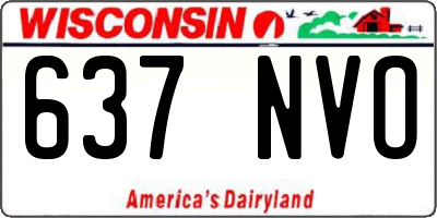 WI license plate 637NVO