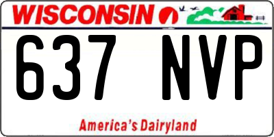 WI license plate 637NVP