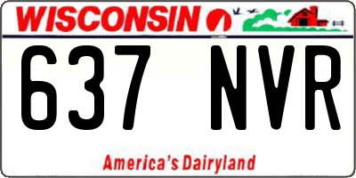 WI license plate 637NVR