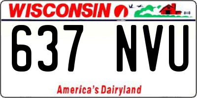 WI license plate 637NVU