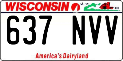 WI license plate 637NVV
