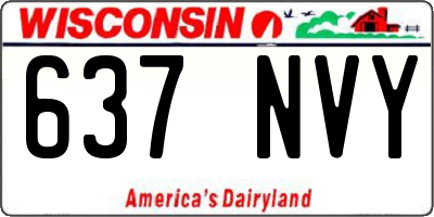 WI license plate 637NVY