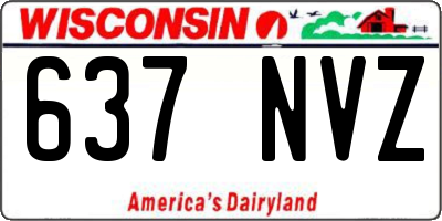 WI license plate 637NVZ