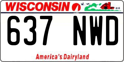 WI license plate 637NWD