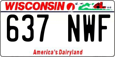 WI license plate 637NWF