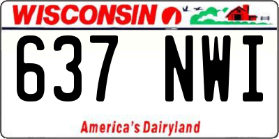 WI license plate 637NWI