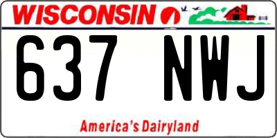 WI license plate 637NWJ