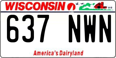WI license plate 637NWN