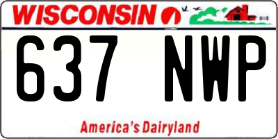 WI license plate 637NWP