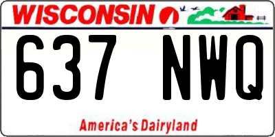 WI license plate 637NWQ