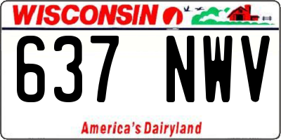 WI license plate 637NWV