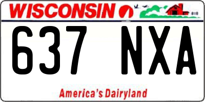 WI license plate 637NXA