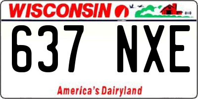 WI license plate 637NXE