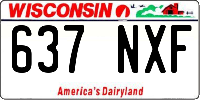 WI license plate 637NXF