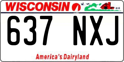 WI license plate 637NXJ