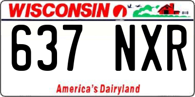 WI license plate 637NXR