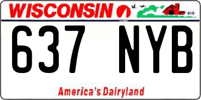 WI license plate 637NYB