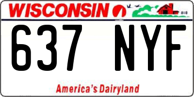 WI license plate 637NYF