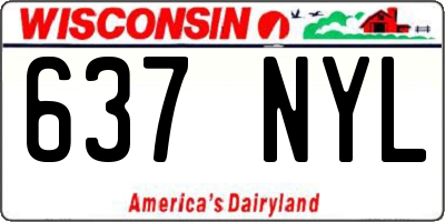 WI license plate 637NYL