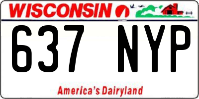 WI license plate 637NYP