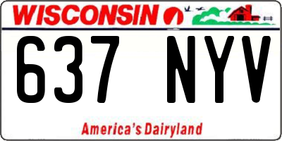 WI license plate 637NYV