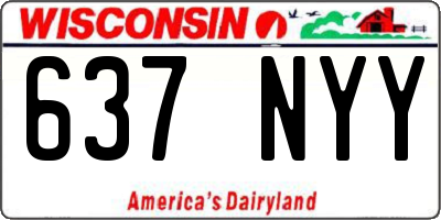 WI license plate 637NYY