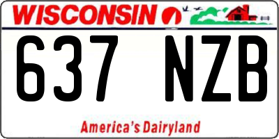 WI license plate 637NZB