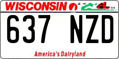 WI license plate 637NZD