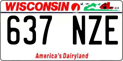 WI license plate 637NZE