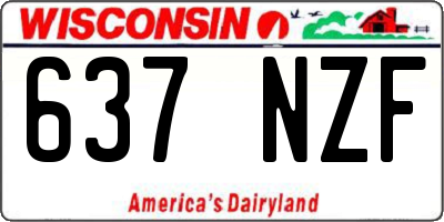 WI license plate 637NZF
