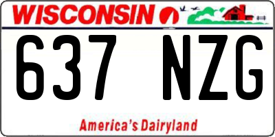 WI license plate 637NZG