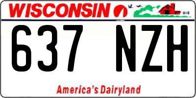 WI license plate 637NZH