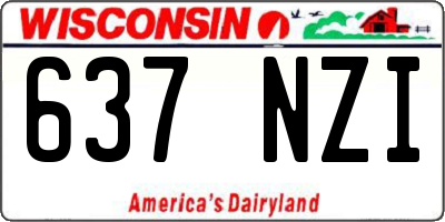 WI license plate 637NZI