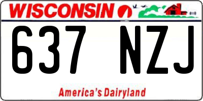 WI license plate 637NZJ