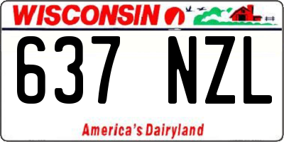 WI license plate 637NZL