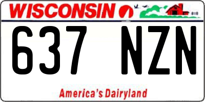 WI license plate 637NZN