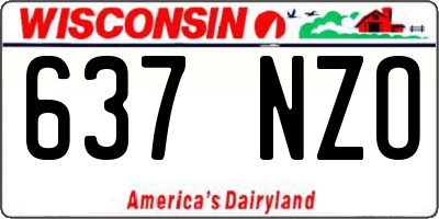 WI license plate 637NZO