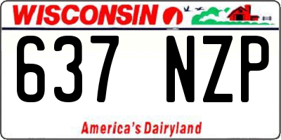 WI license plate 637NZP