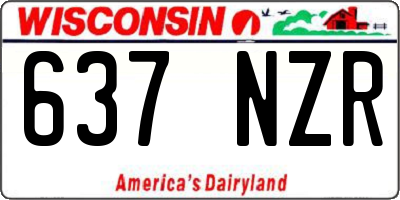WI license plate 637NZR