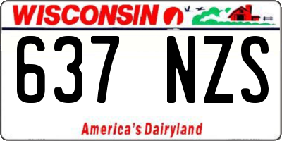 WI license plate 637NZS
