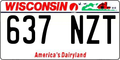 WI license plate 637NZT