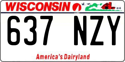 WI license plate 637NZY