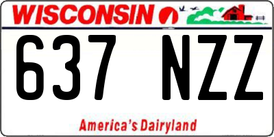 WI license plate 637NZZ