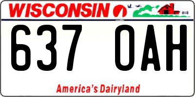 WI license plate 637OAH