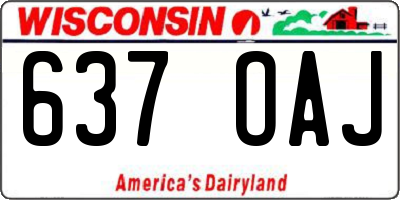 WI license plate 637OAJ
