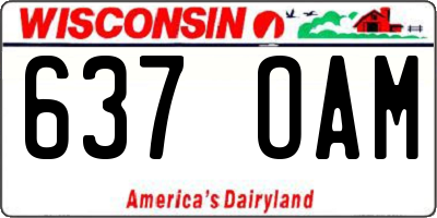 WI license plate 637OAM