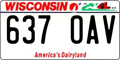 WI license plate 637OAV