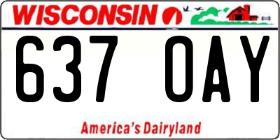 WI license plate 637OAY